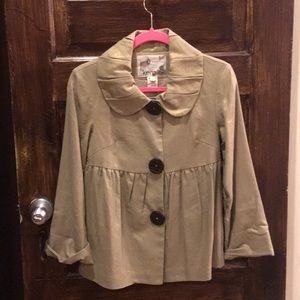 Kenzie Gold Linen/Cotton Babydoll Jacket